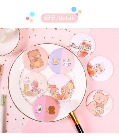 30 Pcs Cartoon Flower Cosmetic Mirror / Sweet Women Makeup Pocket Mini Portable /Nice Party Christmas Gift