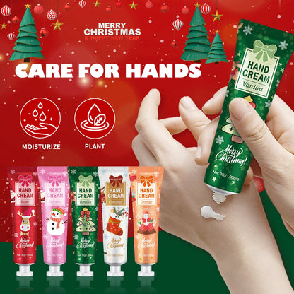 30PCS/Box Christmas Gift Box, Hand Cream in Bulk, Smooth Hand Skin, Christmas Cards and Gift Gauze Bags, Gifts for Women