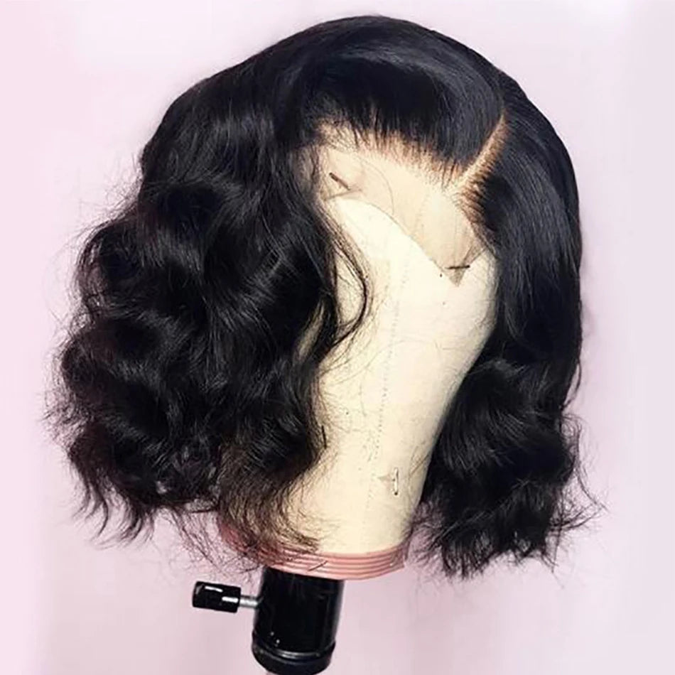 Best Double Drawn Short Bob Wigs Raw Vietnamese Virgin Hair Glueless Body Wave Human Hair Lace Frontal Pre Cut 13x4 Hd Lace Wig