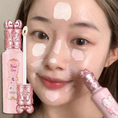 Pink Liquid Concealer Stick Moisturizing Waterproof Brightening Concealer Cream Lasting Cover Acne Spot Dark Circles Face Makeup
