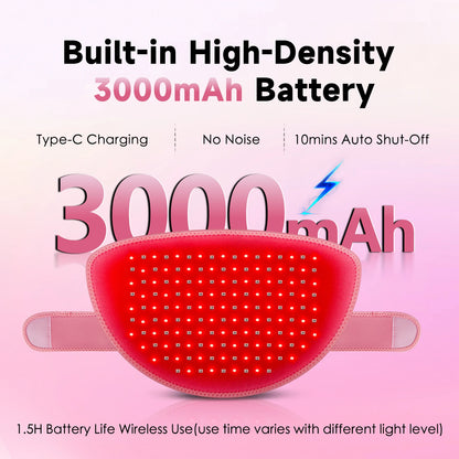 Astarexin 156 LEDs Red Light Infrared Therapy Menstrual Belt, Heating Pad for Period Cramps, Waist & Abdomen Pain Relief