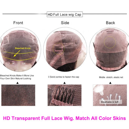 Curly Full Lace Human Hair Wigs For Black Women Pre Plucked Jerry Curly Brazilian Human Hair 13x6 HD Lace Wig With Baby Hair