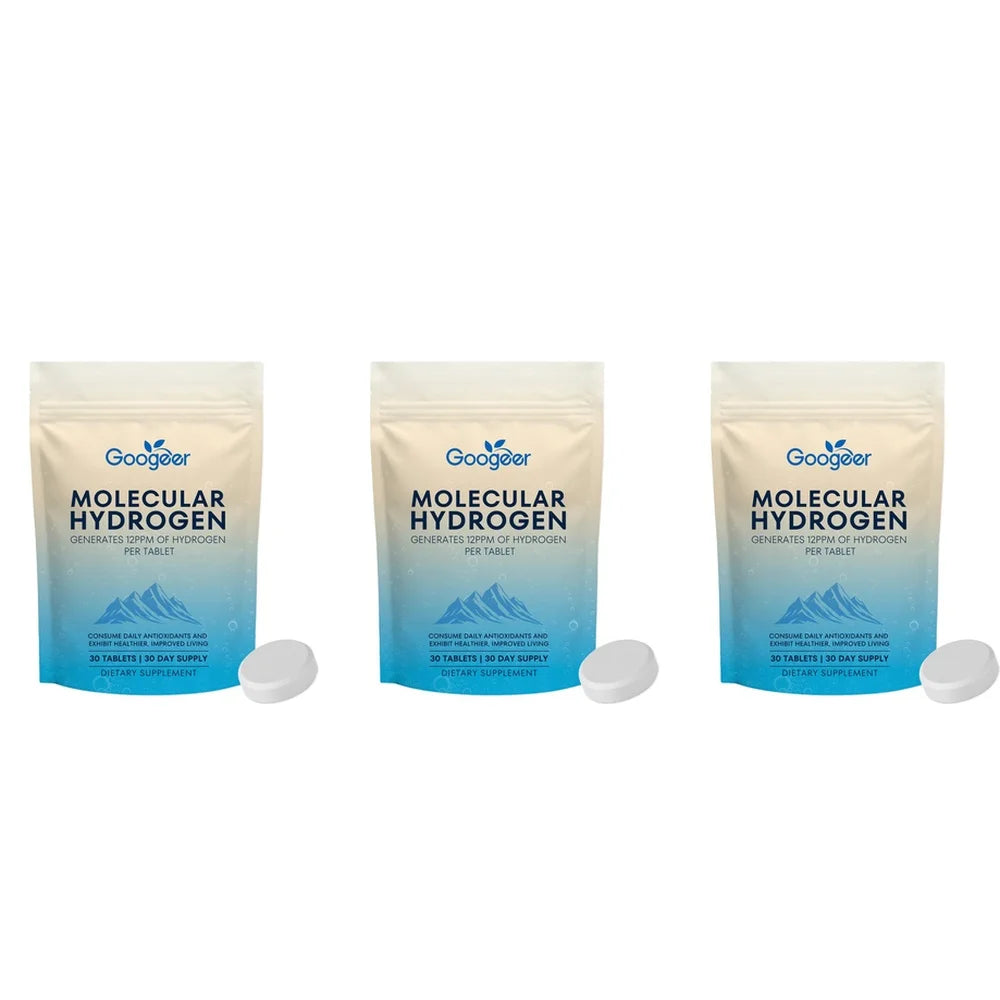 Molecular Hydrogen Tablets 12PPM with 23mg Magnesium for Antioxidant & Brain Energy Support, Daily Cellular Health, 30 Tablets