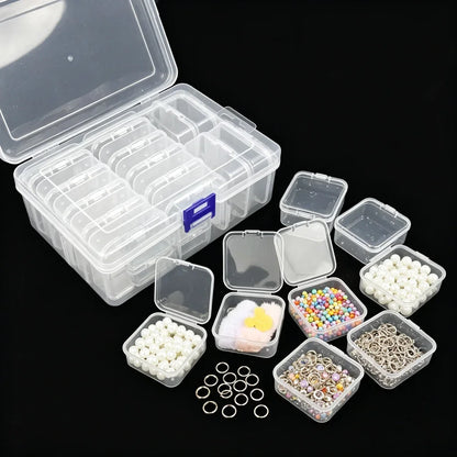 Clear PP Plastic Storage Box 30 Grids Transparent Organizer Case Nail Art Jewelry Beads Rhinestones Diamond Painting Crafts