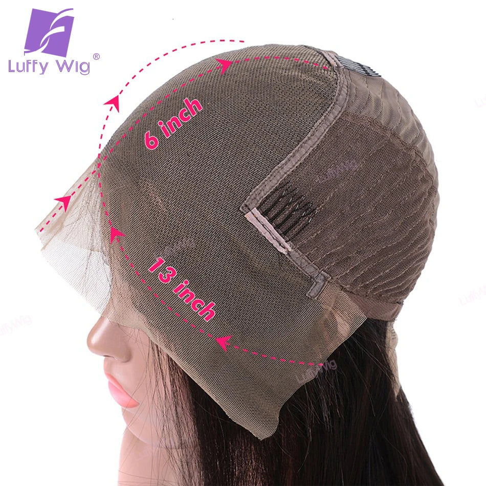 Ombre Colored T1B/30 Deep Wave Wigs 13x6 Lace Frontal Human Hair Wigs For Woman Remy Brazilian Natural Hairline 180% Luffywig